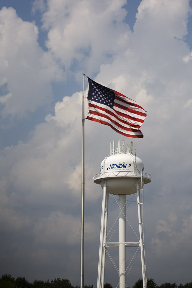 Flag and Water Tower