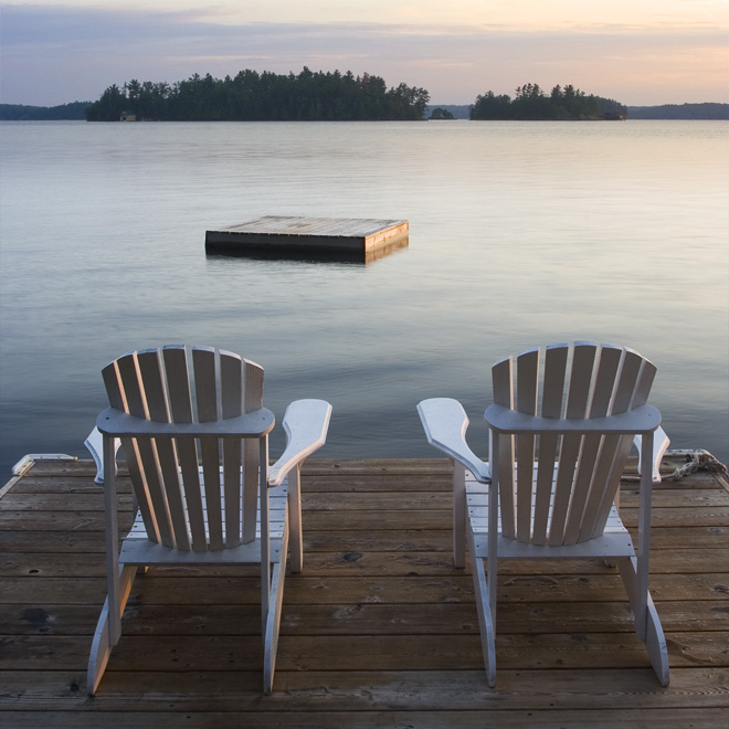 Muskoka Chairs on Lake Rosseau